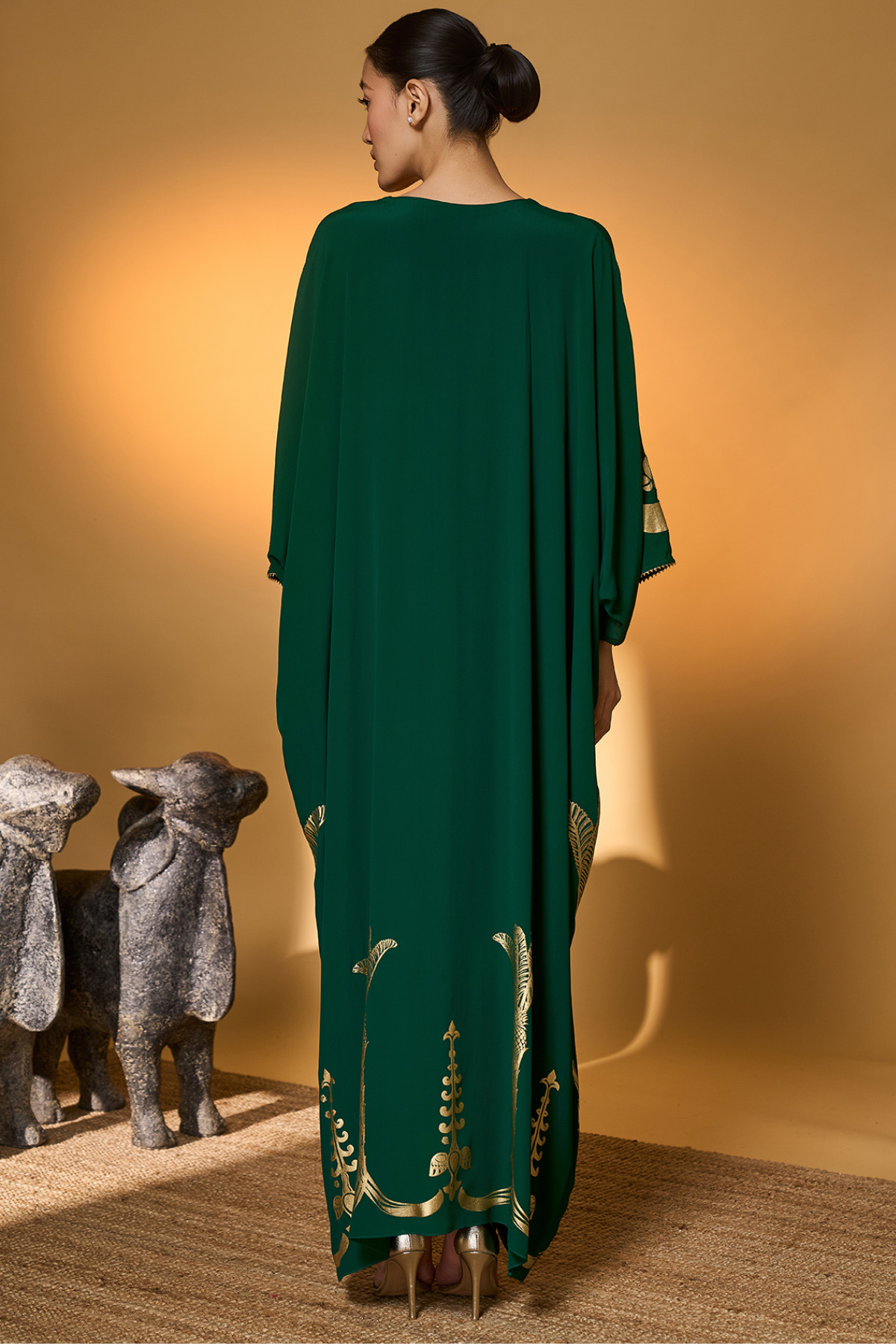 Green Palm Tress Kaftan
