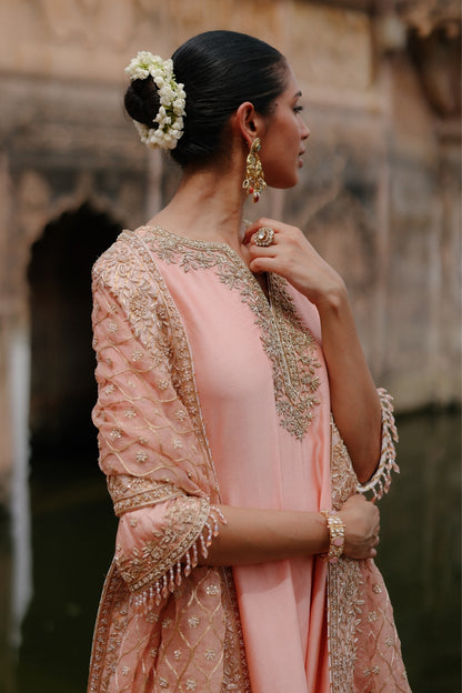 Maham - Pink Anarkali Set with Salwar & Dupatta