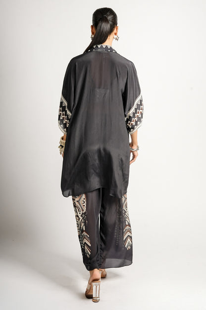 Kuro Mask Co-ord Set With Printed Bustier