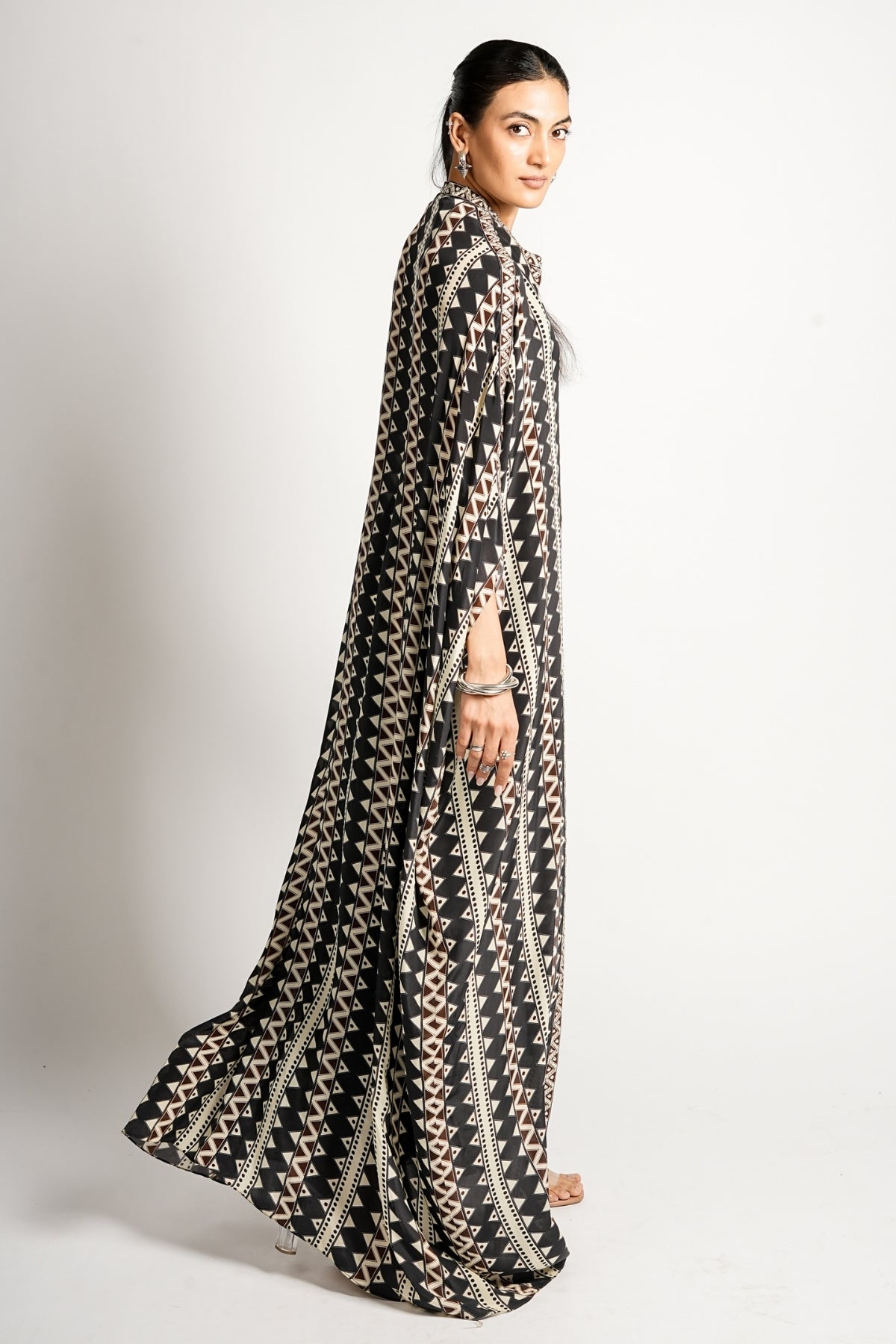 Tribal Noir Kaftan Set