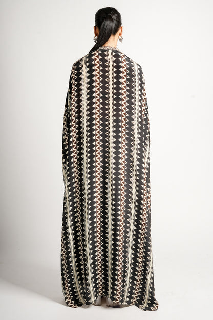 Tribal Noir Kaftan Set