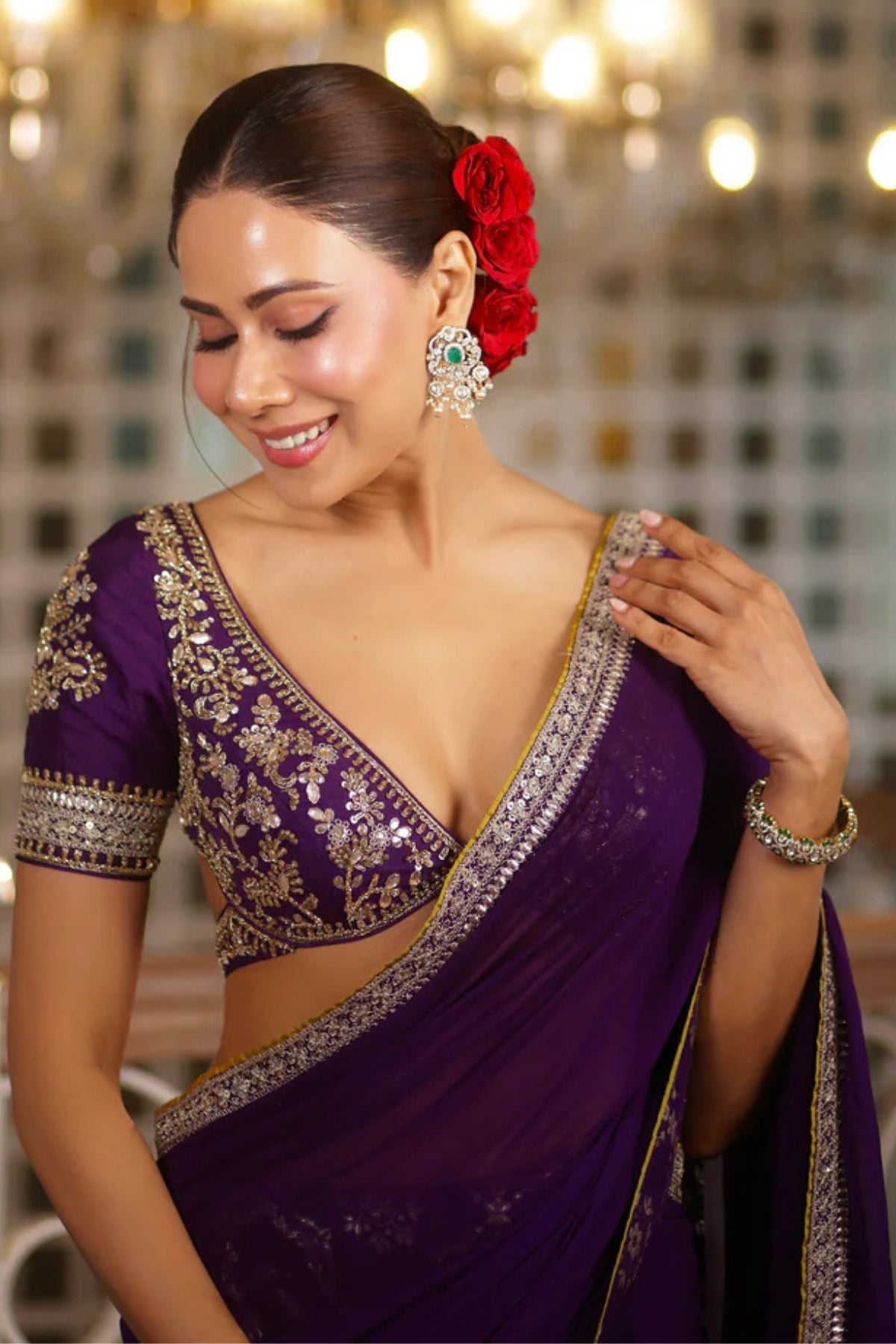 Swati Vatsa in Ruqqayah Saree Set