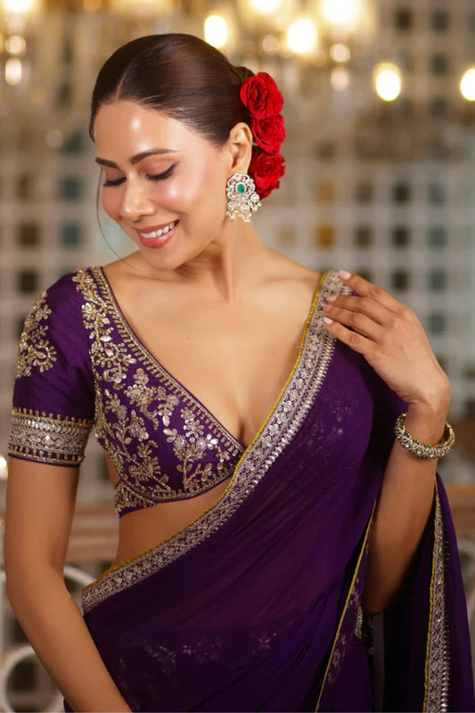 Swati Vatsa in Ruqqayah Saree Set