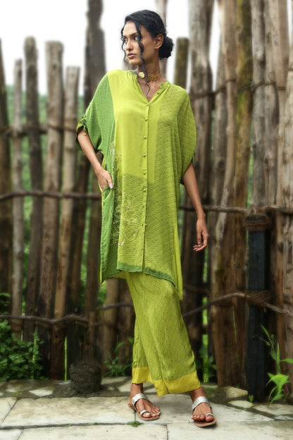 Olive Green Crepe Co-Ord Set