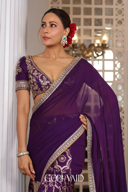 Swati Vatsa in Ruqqayah Saree Set