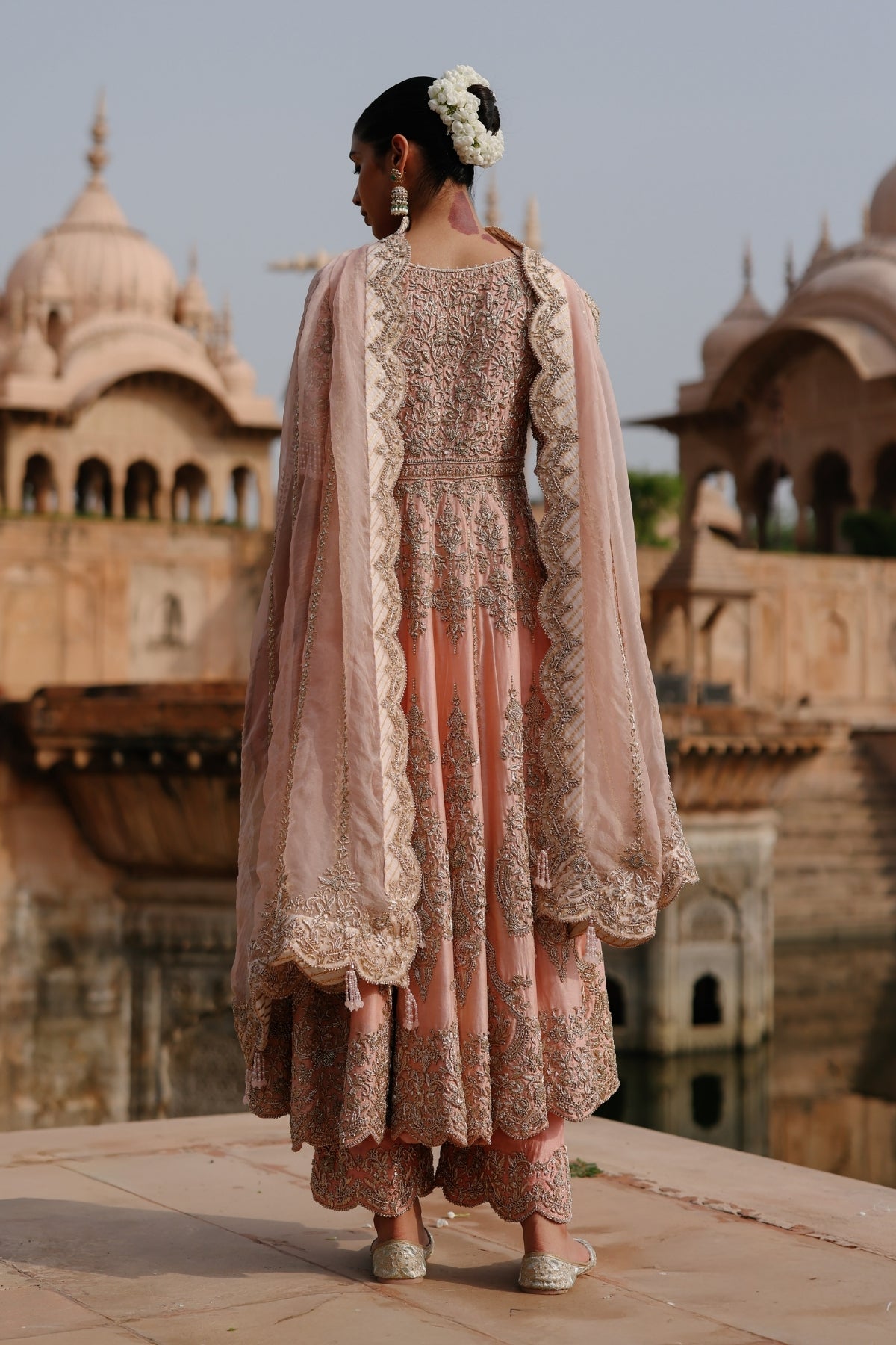 Mahrosh - Pink Kalidaar Anarkali Set with Palazzo & Dupatta