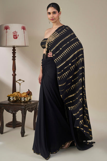 Midnight Moonline Drape Saree