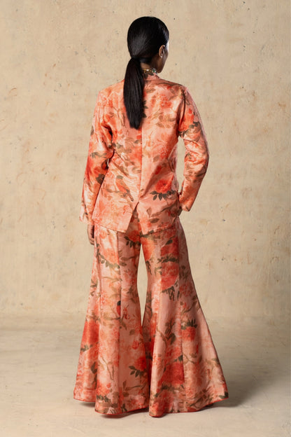 Printed Tissue Jacket Pant Set