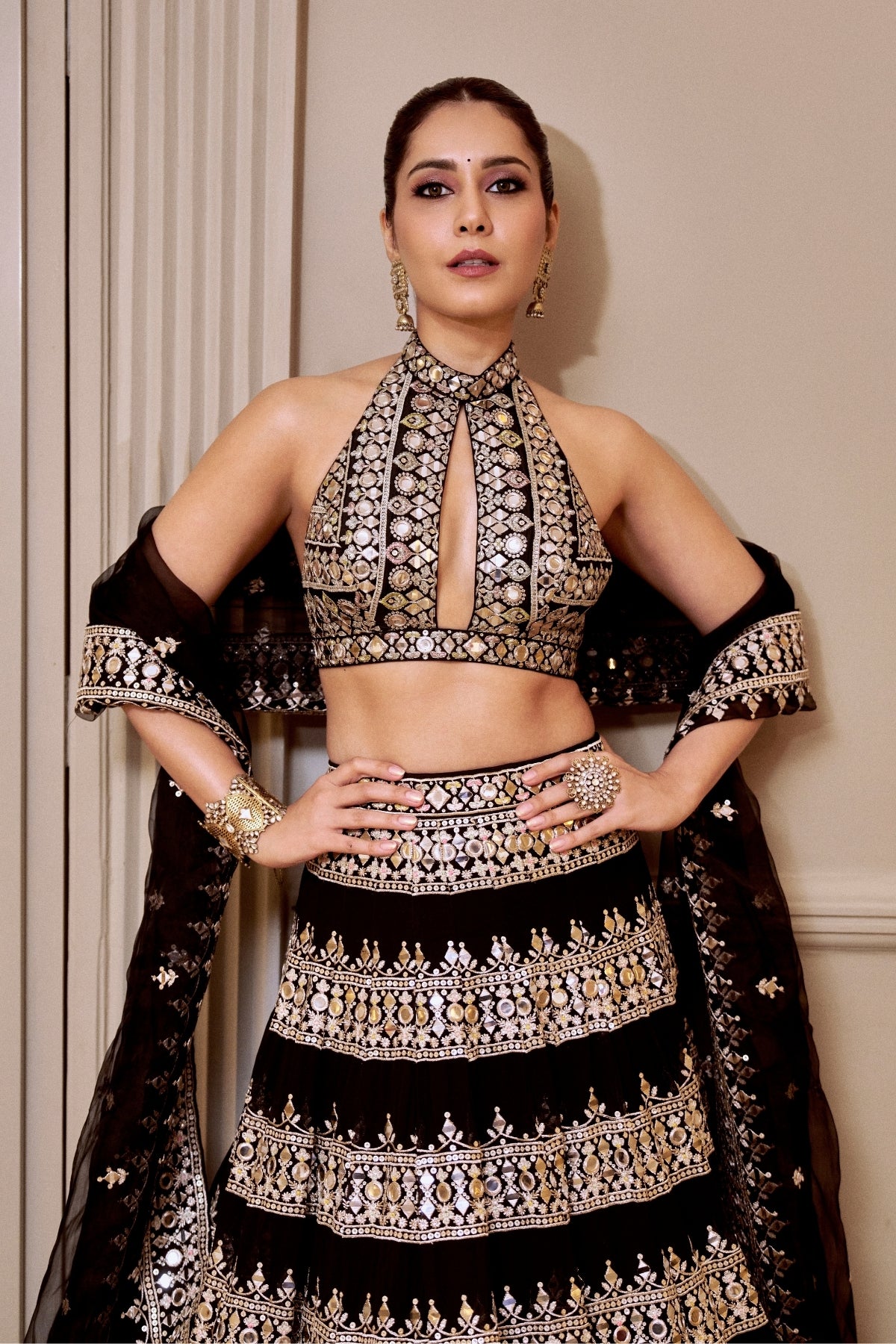 Rashi Khanna in Farheen Lehenga Set
