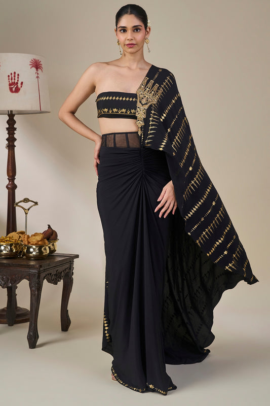 Midnight Moonline Drape Saree