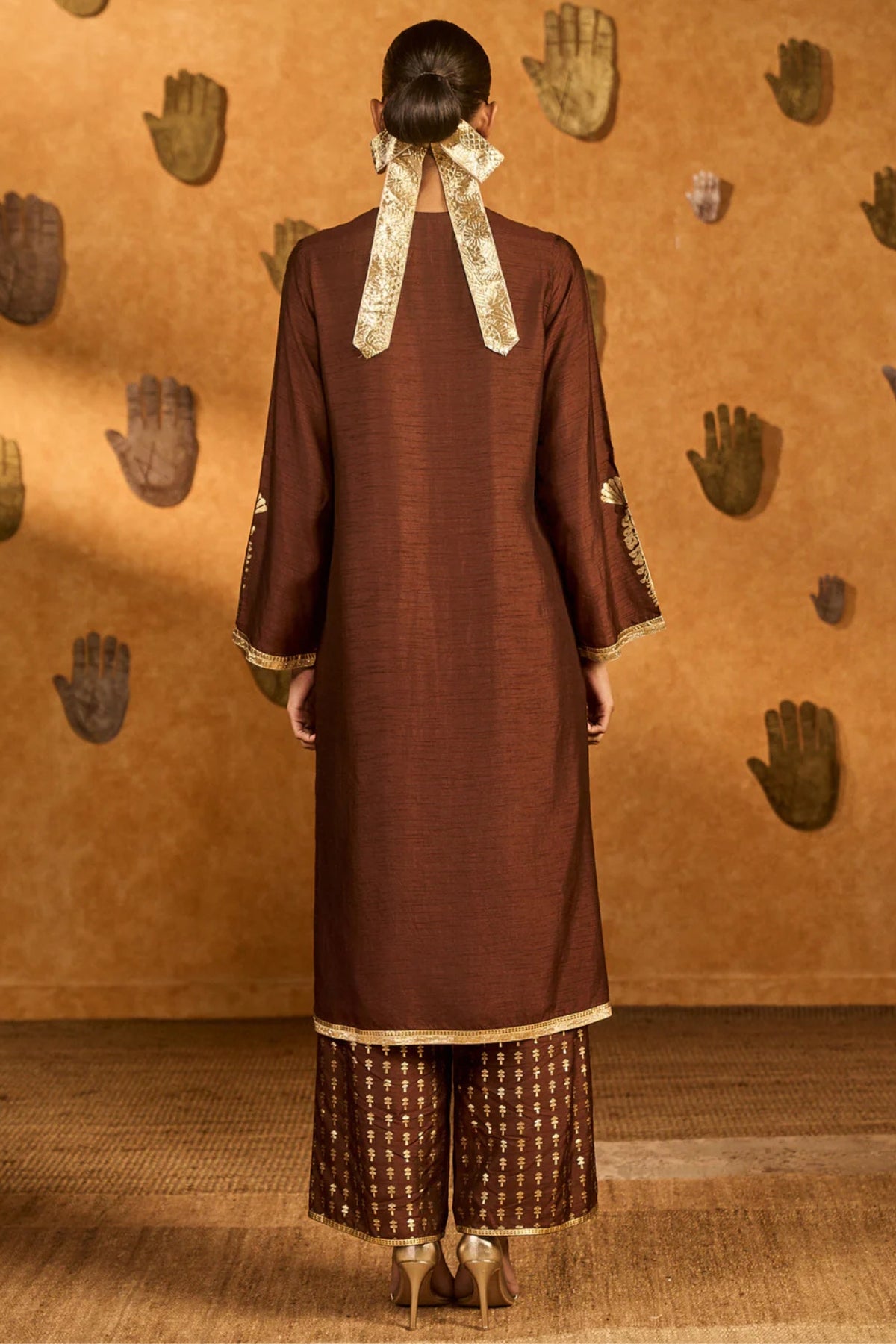 Sepia Cherry Vine Kurta Set