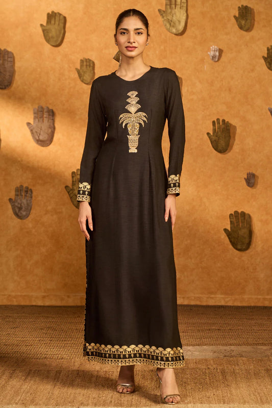 Black Snowlight Kurta Set