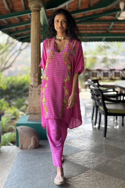 Hot Pink Crepe Co-Ord Set