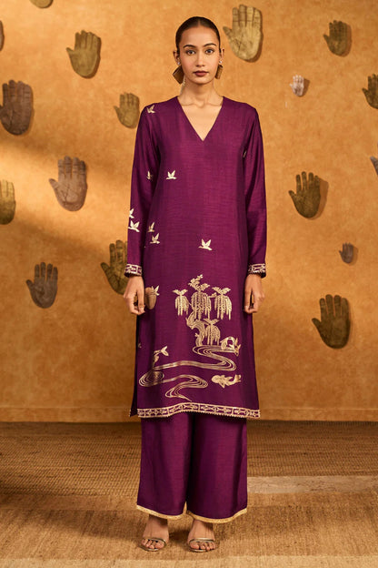 Berry Still Water Bloom Kurta Set