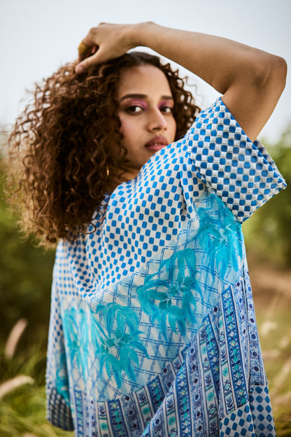 Printed Chiffon Kaftan
