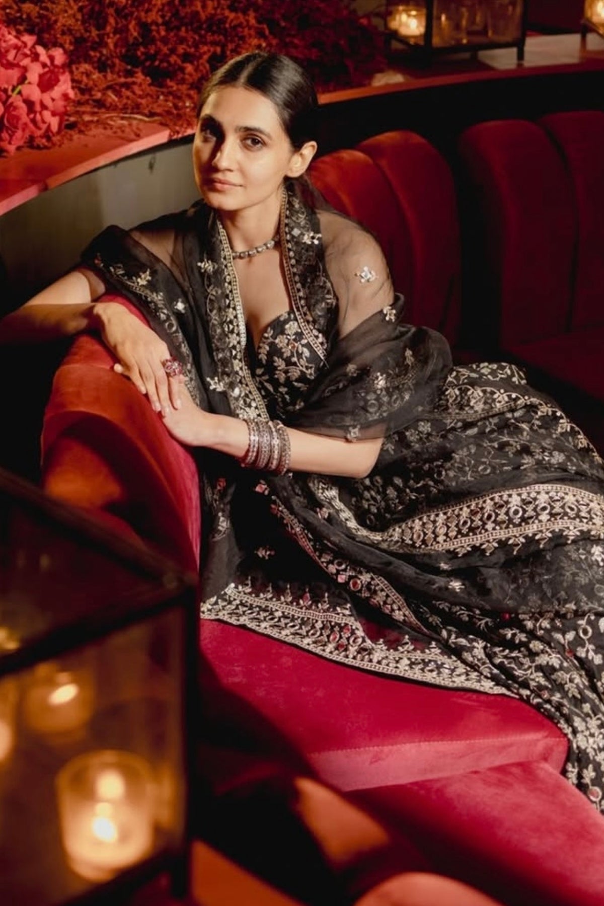 Vedika Pinto in Harshini Lehenga Set