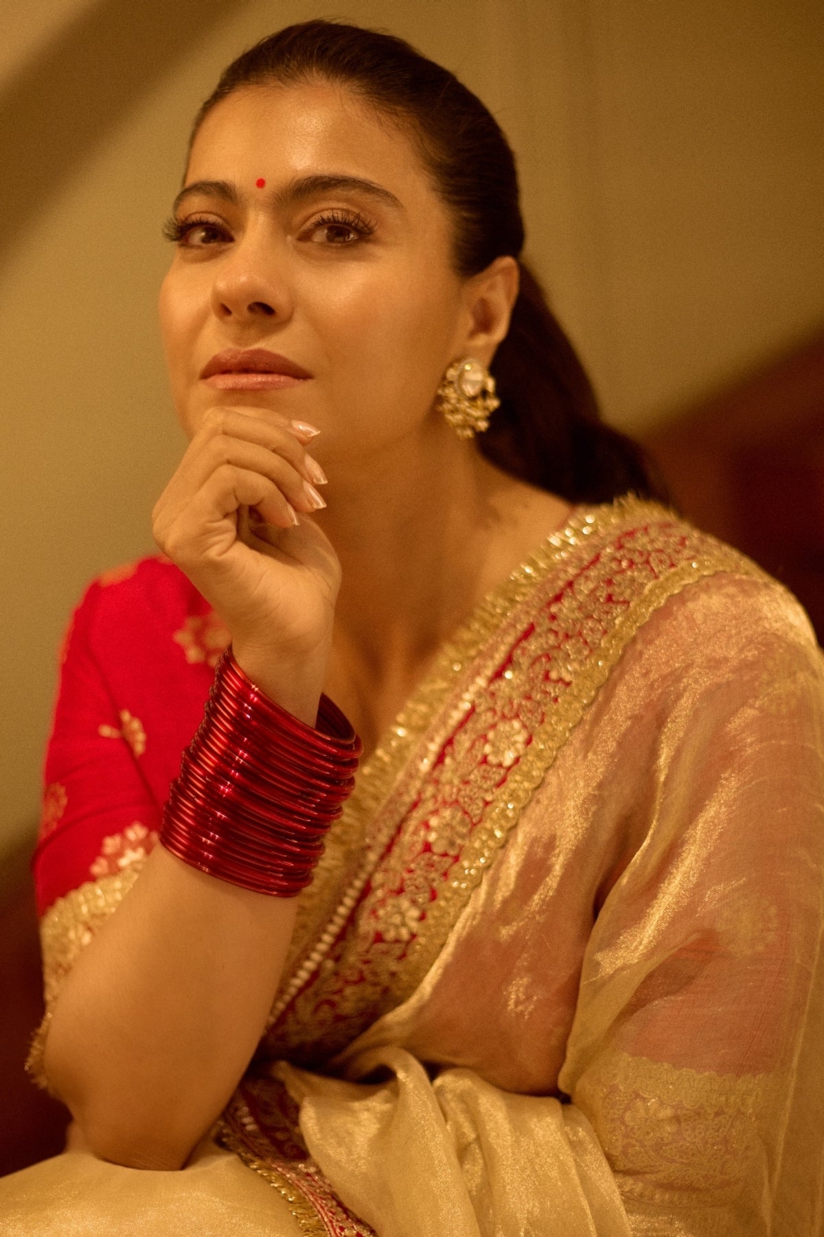 Kajol in Farida Saree Set