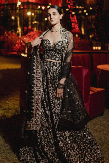 Vedika Pinto in Harshini Lehenga Set