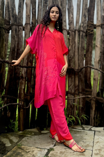 Pink Crepe Co-Ord Set