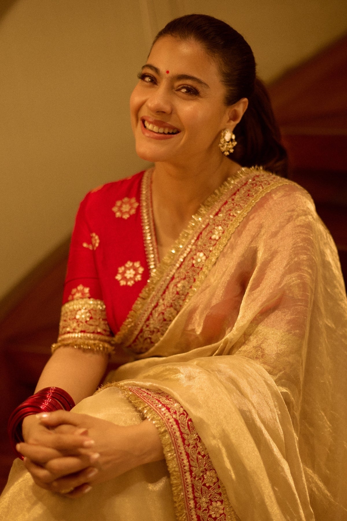 Kajol in Farida Saree Set