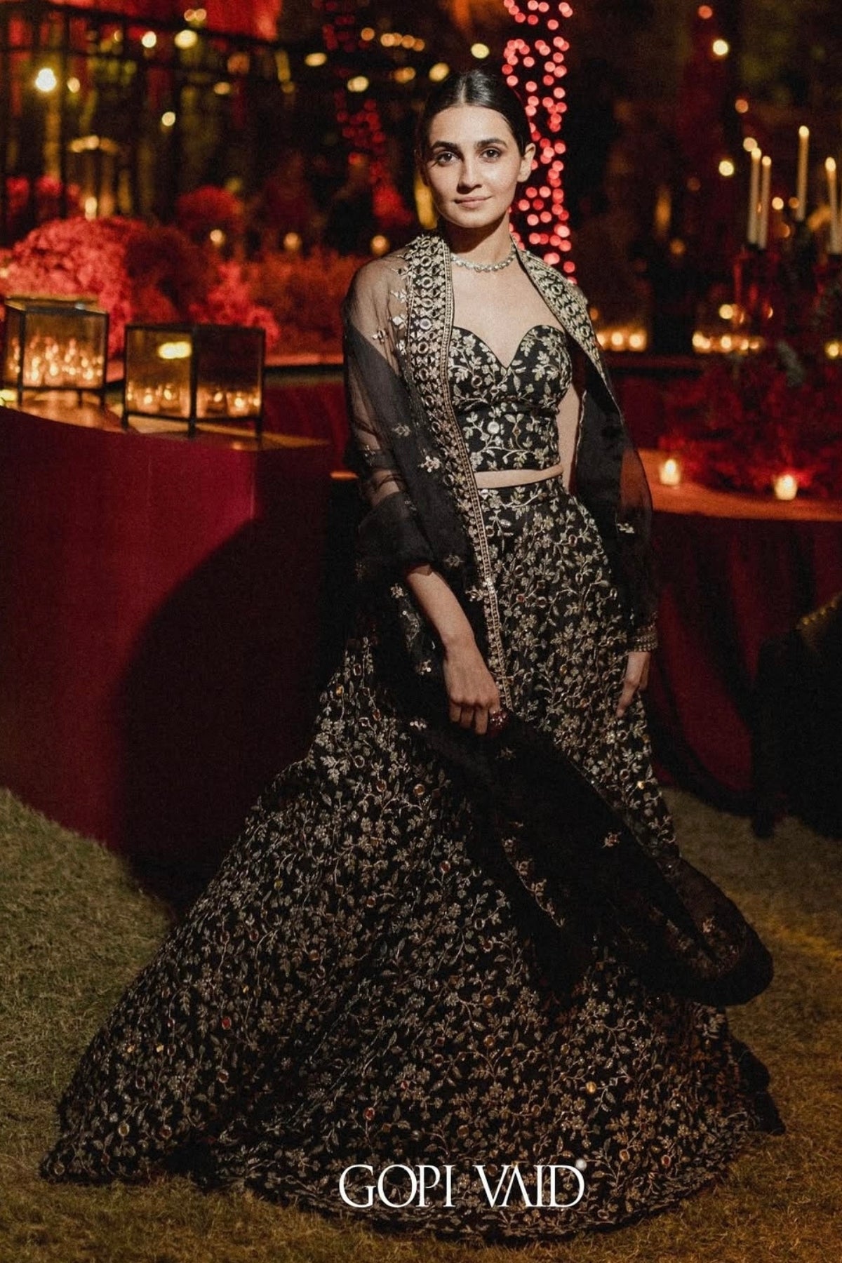 Vedika Pinto in Harshini Lehenga Set