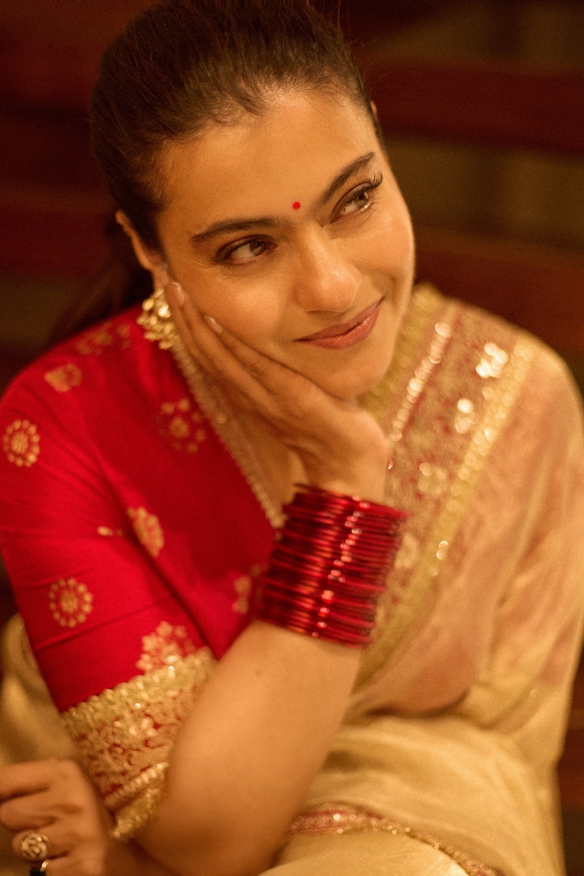 Kajol in Farida Saree Set