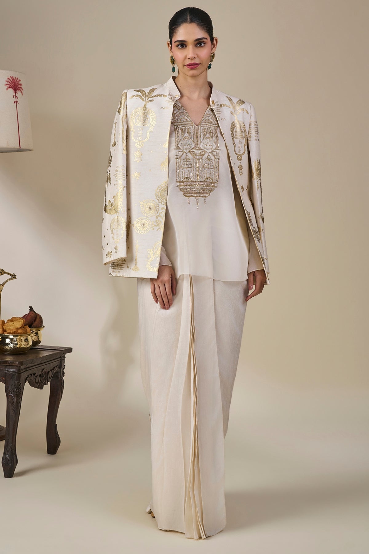Ivory Malabar Golden Tales Skirt Set