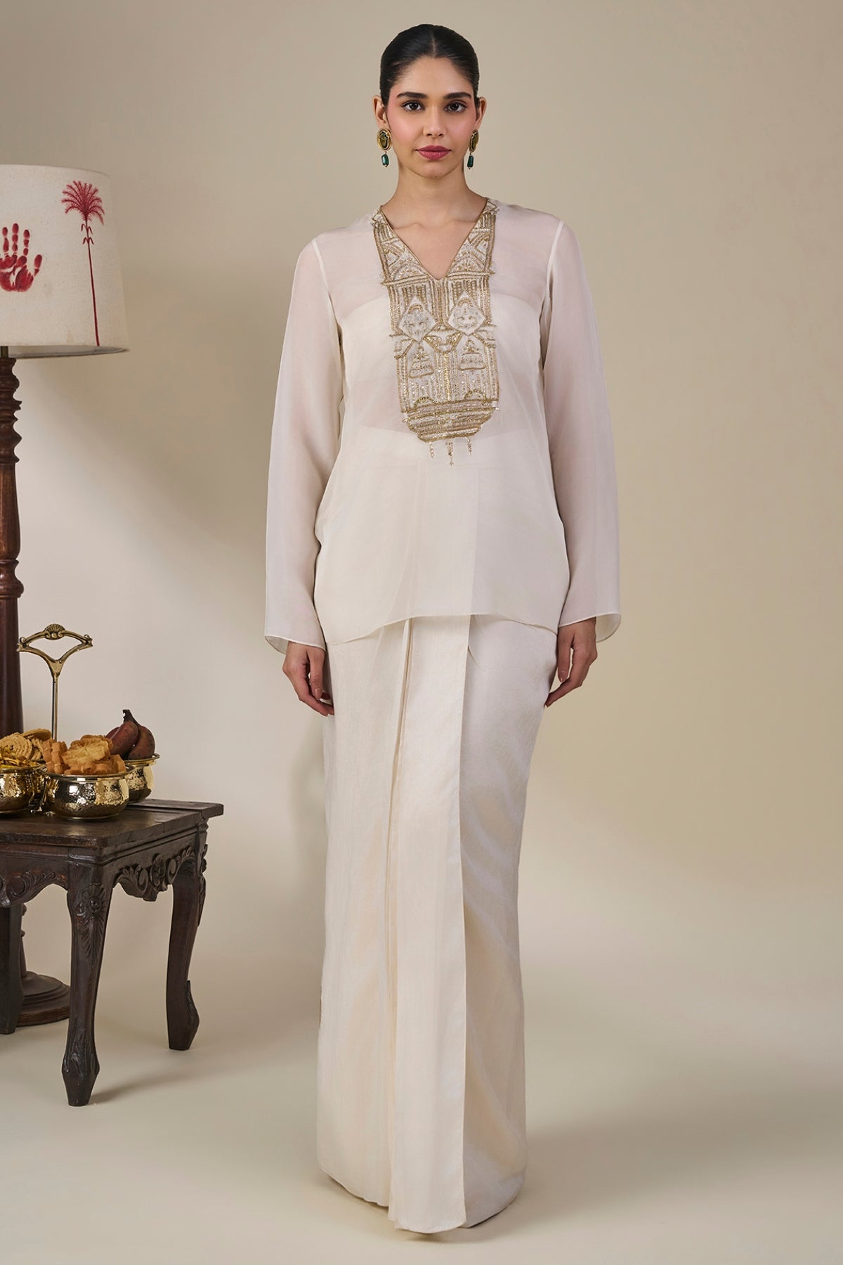 Ivory Malabar Golden Tales Skirt Set