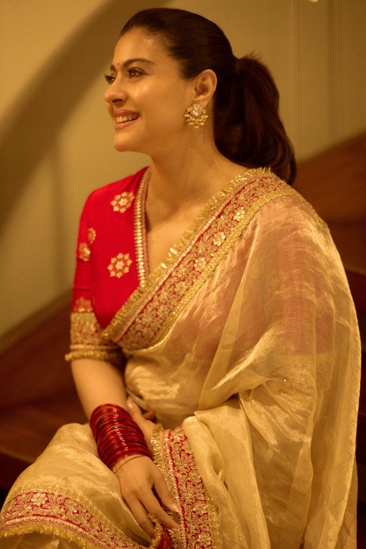 Kajol in Farida Saree Set