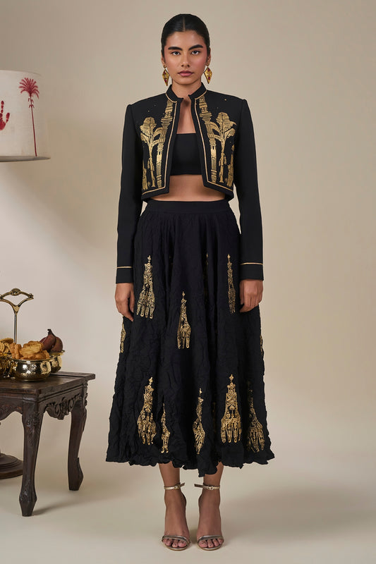 Black Malabar Heirloom Skirt Set