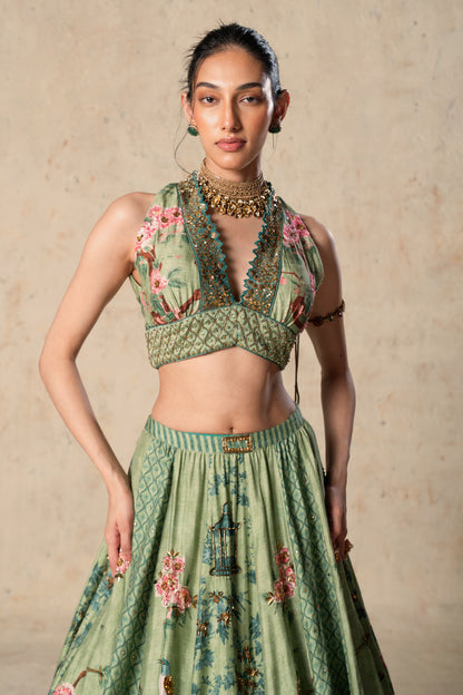 Emerald symphony Lehenga Set