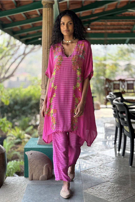 Hot Pink Crepe Co-Ord Set