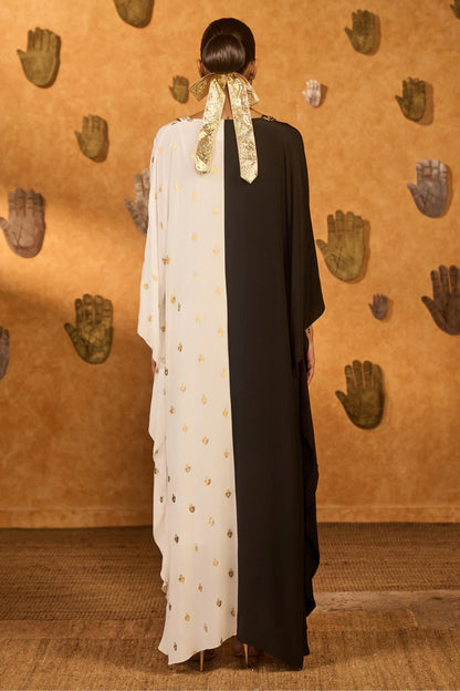 Black And White Heartbeat Kaftan