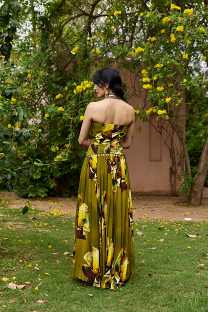 MATCHA GREEN JACKET LEHNGA SET