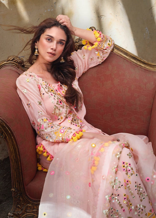 Aditi Rao Hydari In Friya Short Kurta Sharara Set