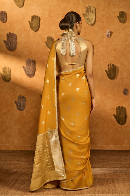 OCHRE TEA BLOSSOM SAREE