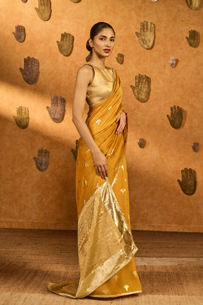 OCHRE TEA BLOSSOM SAREE