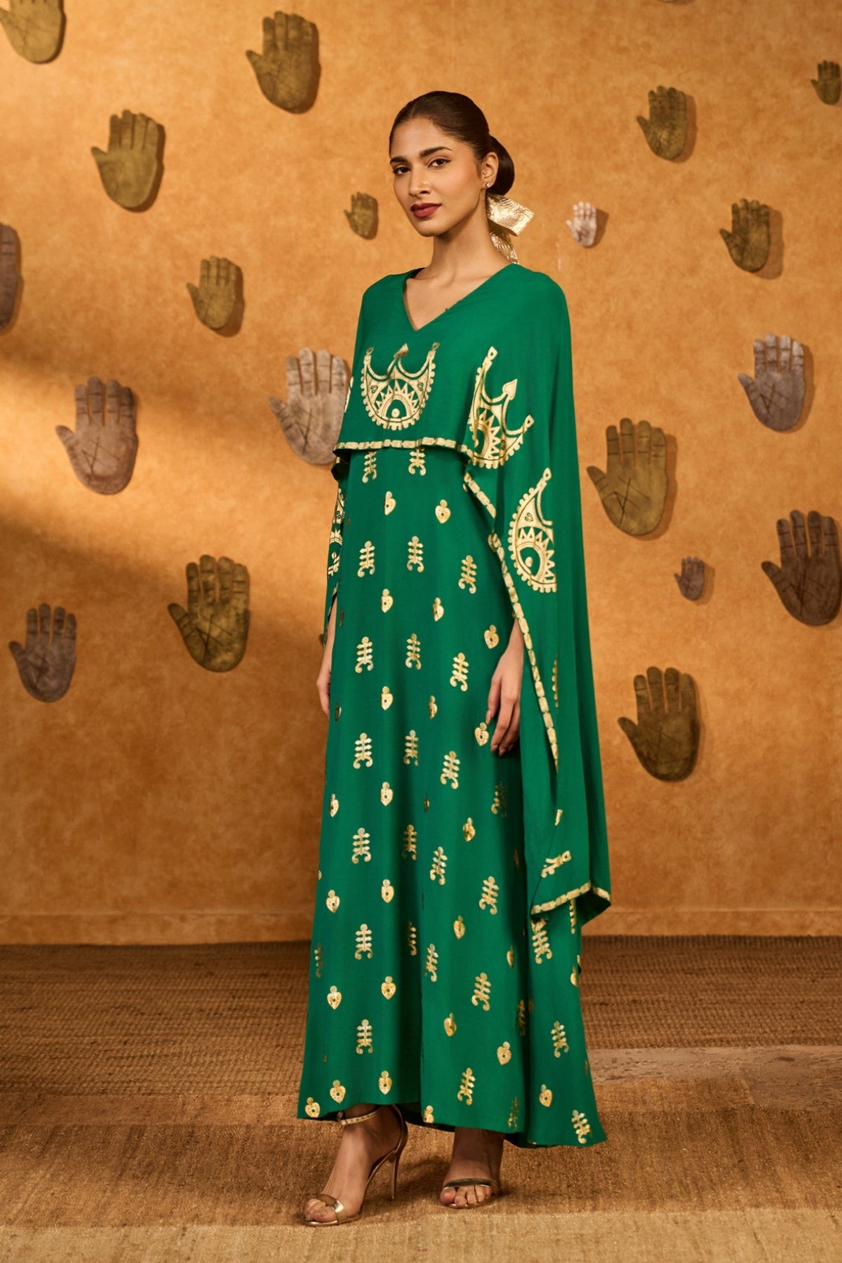 Green Lunar Crown Kaftan