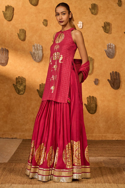 Raspberry Moonfish Skirt Set