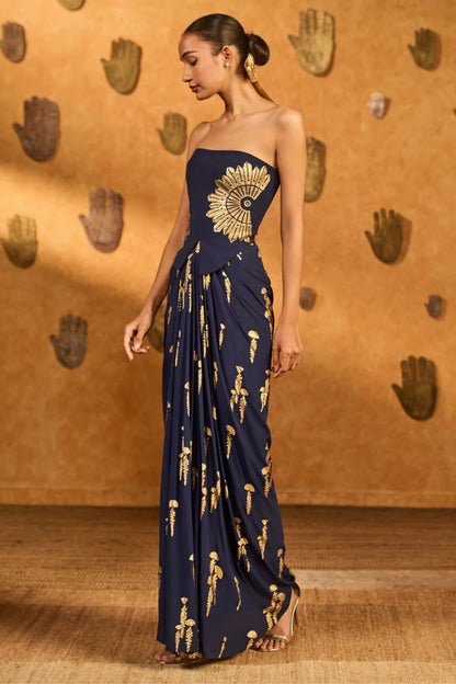 Navy Blue Cherry Vine Fusion Set