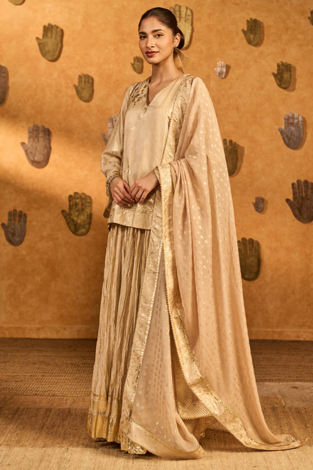 Oatmeal Crane Dawn Skirt Set