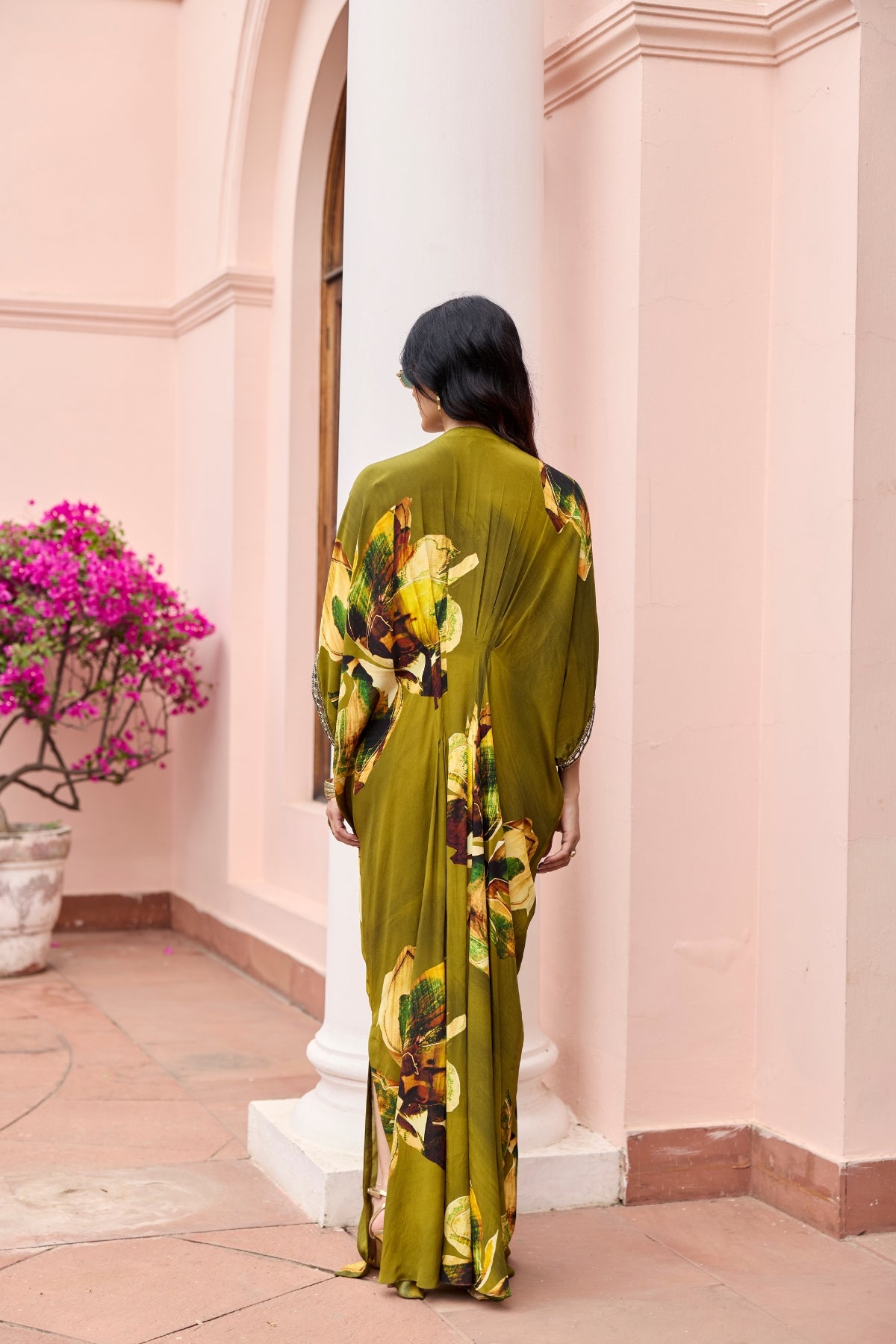 MATCHA GREEN FLORAL KAFTAN