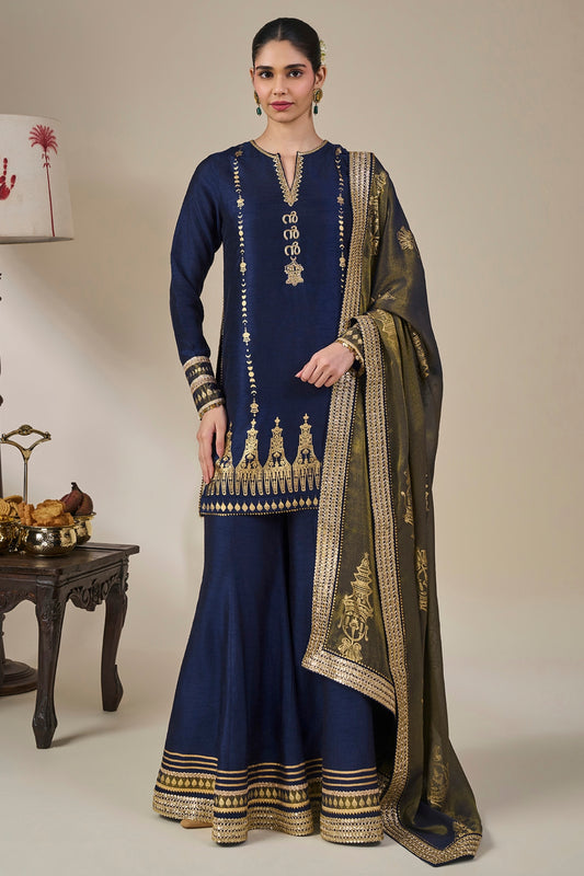 Blue Heirloom Moonfall Sharara Set