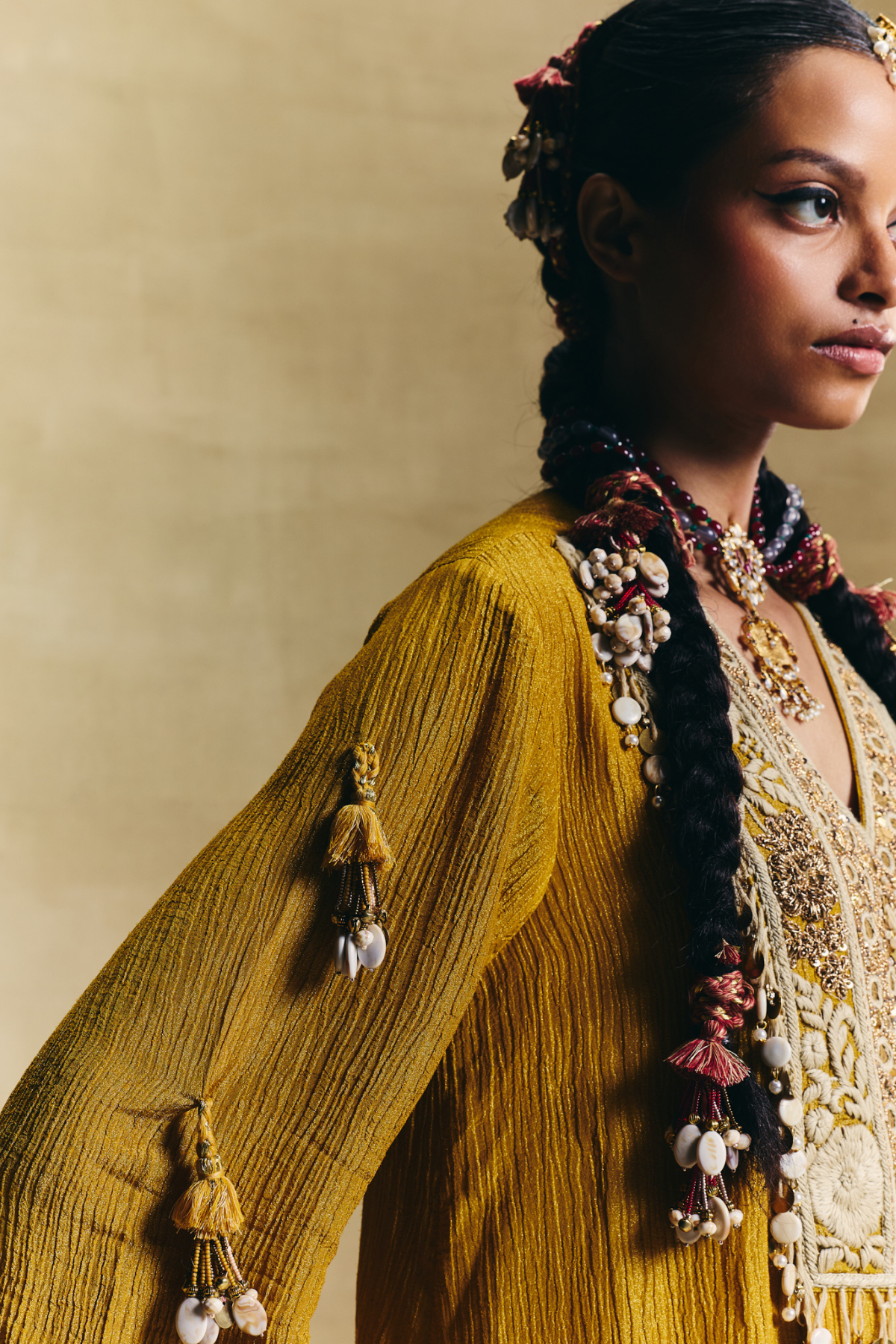 Mustard straight kurta & salwar