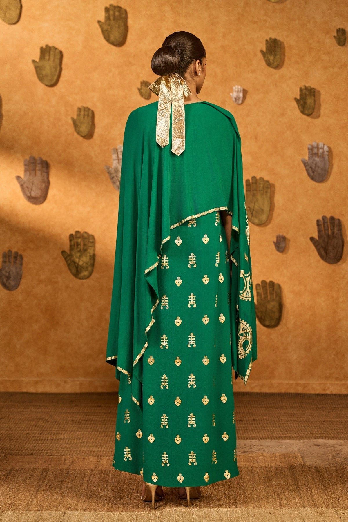 Green Lunar Crown Kaftan