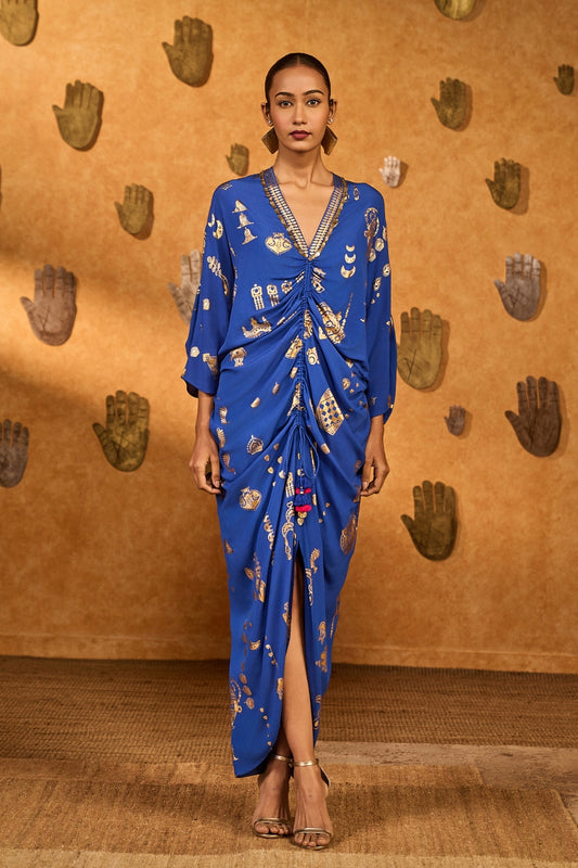 Blue Gilded Folkstone Kaftan