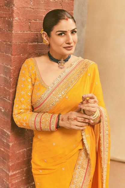 Raveena Tandon in Dilruba Saree Set