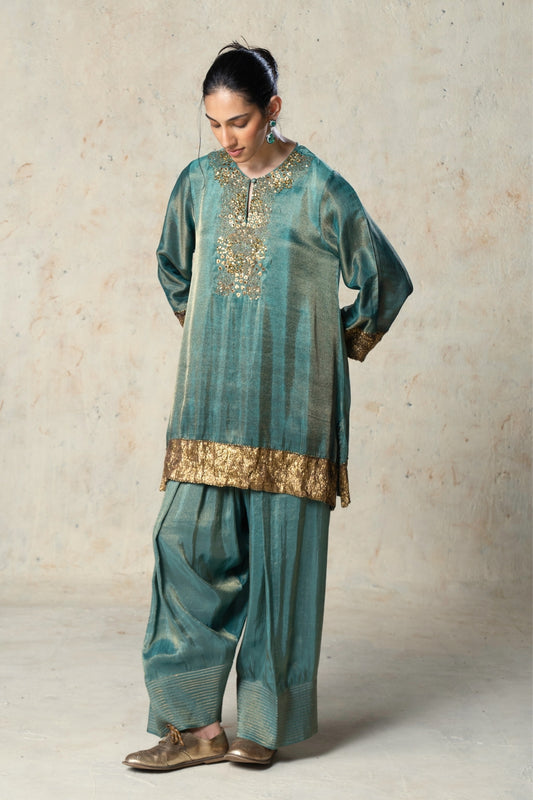 Green Sharara Set