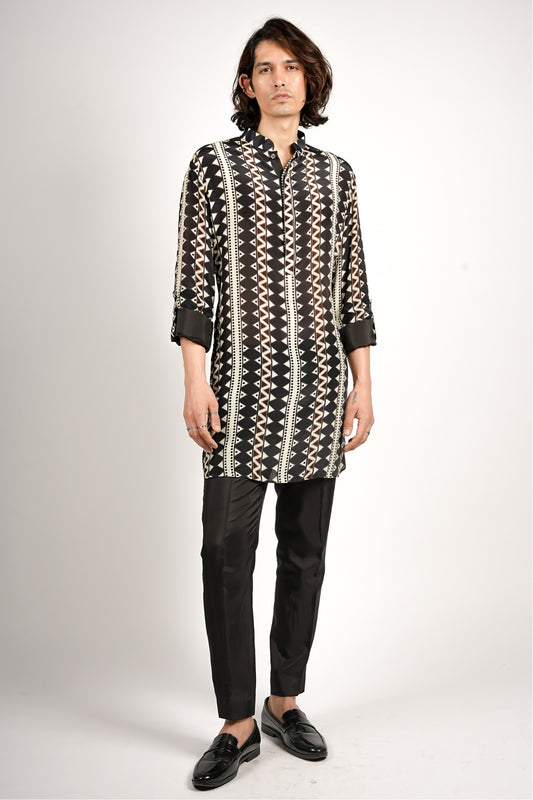 Zahra Rolled Up Sleeve Kurta