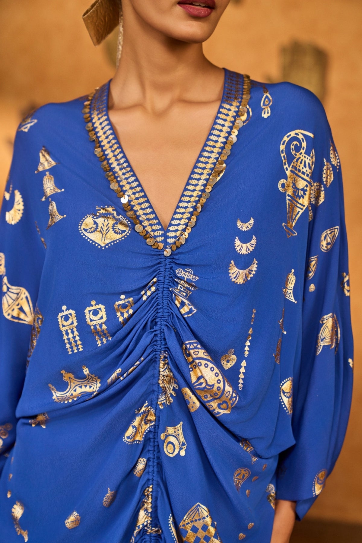 Blue Gilded Folkstone Kaftan